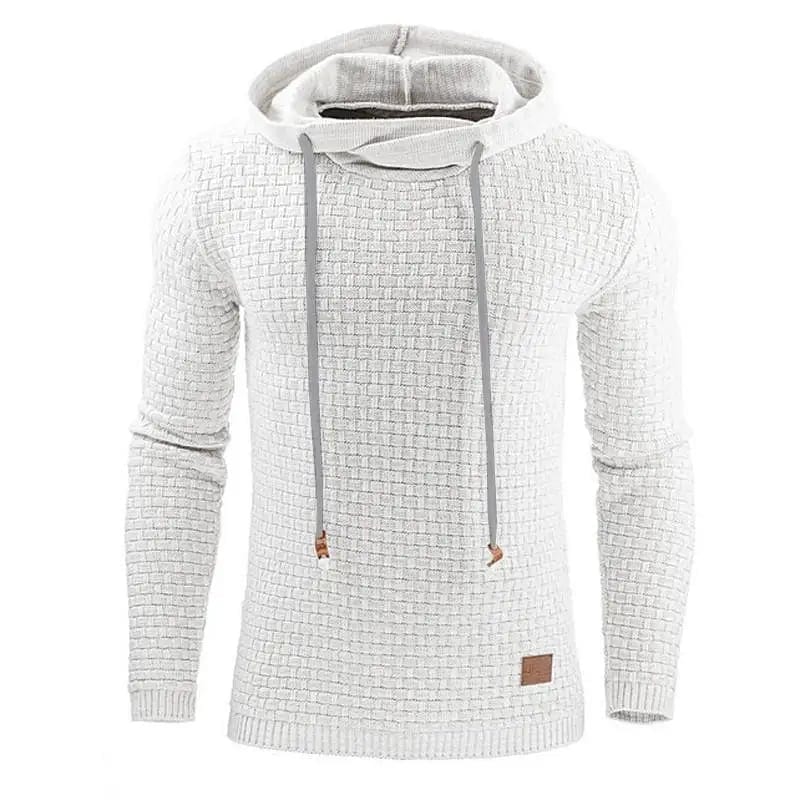 FCJ Men's Hooded Sweater 100% Cotton Windproof Anti-Wrinkle Anti-Shrink, product photo