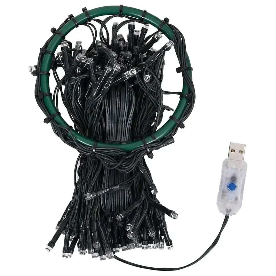 W2B VidaXL Dark Green PVC Tree Lights Christmas Lights for 59 Inches Talls Trees, product photo