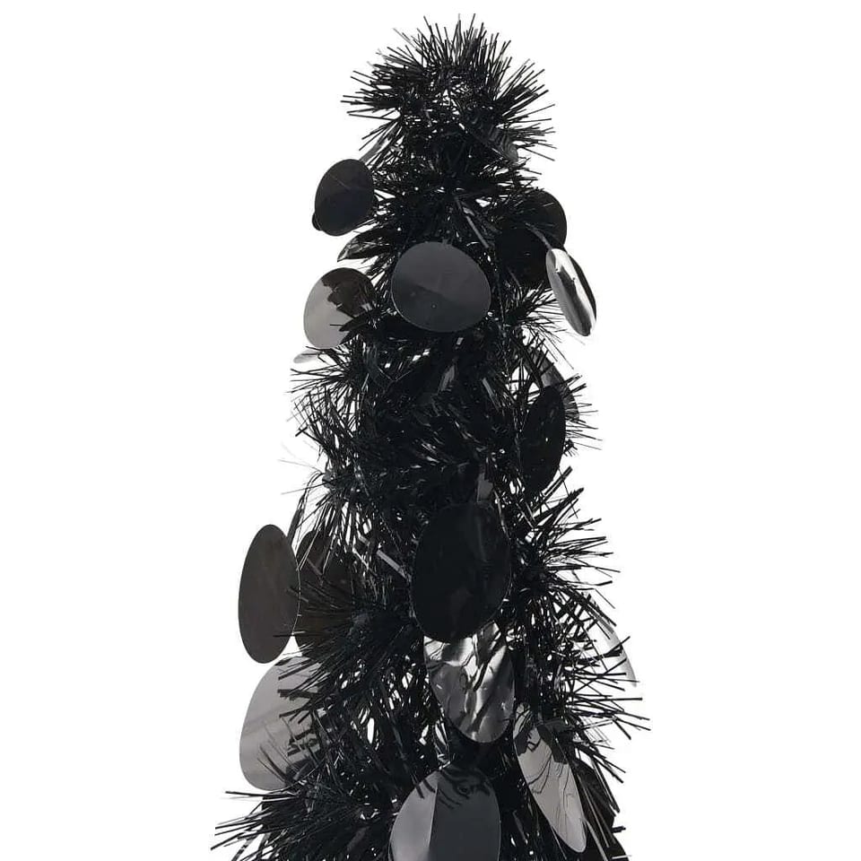 W2B VidaXL Pre-Lit Black PET Medium Pop-up Christmas Tree 180cm High Quality, product photo