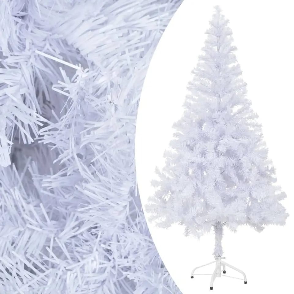 W2B VidaXL High Quality White PVC Artificial Christmas Tree Medium Foldable, product photo