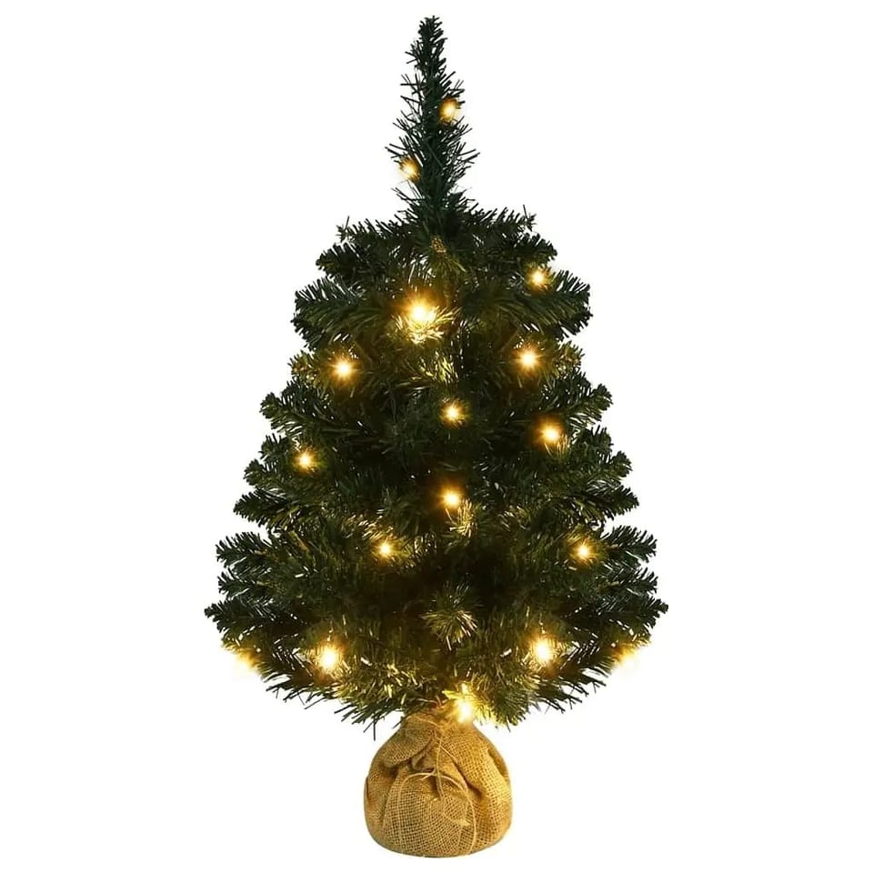 W2B VidaXL High Quality Green PVC Artificial Christmas Tree Small Cone-Shaped, product photo