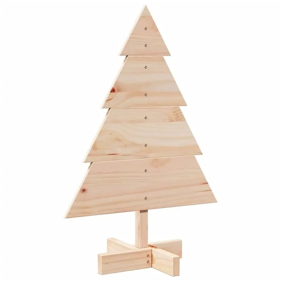 W2B VidaXL Customizable Medium Solid Natural Wood Christmas Tree Star-Shaped, product photo
