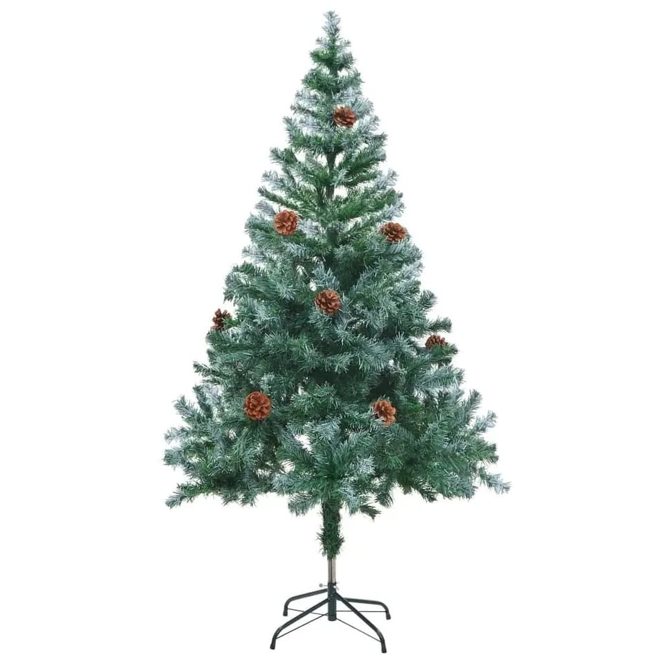 W2B VidaXL 180 cm Artificial Christmas Tree High Quality Green & White PVC, product photo