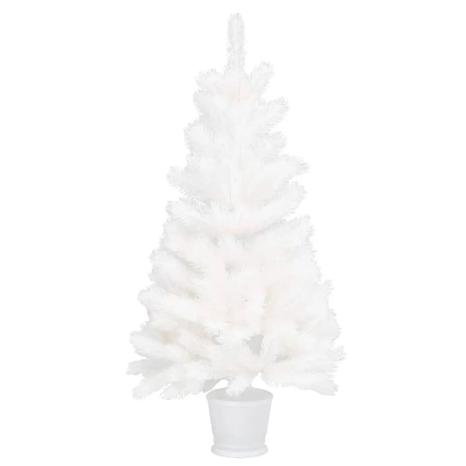 W2B VidaXL Large Artificial Christmas Tree 35.4 White PE (Polyethylene) Hinged, product photo