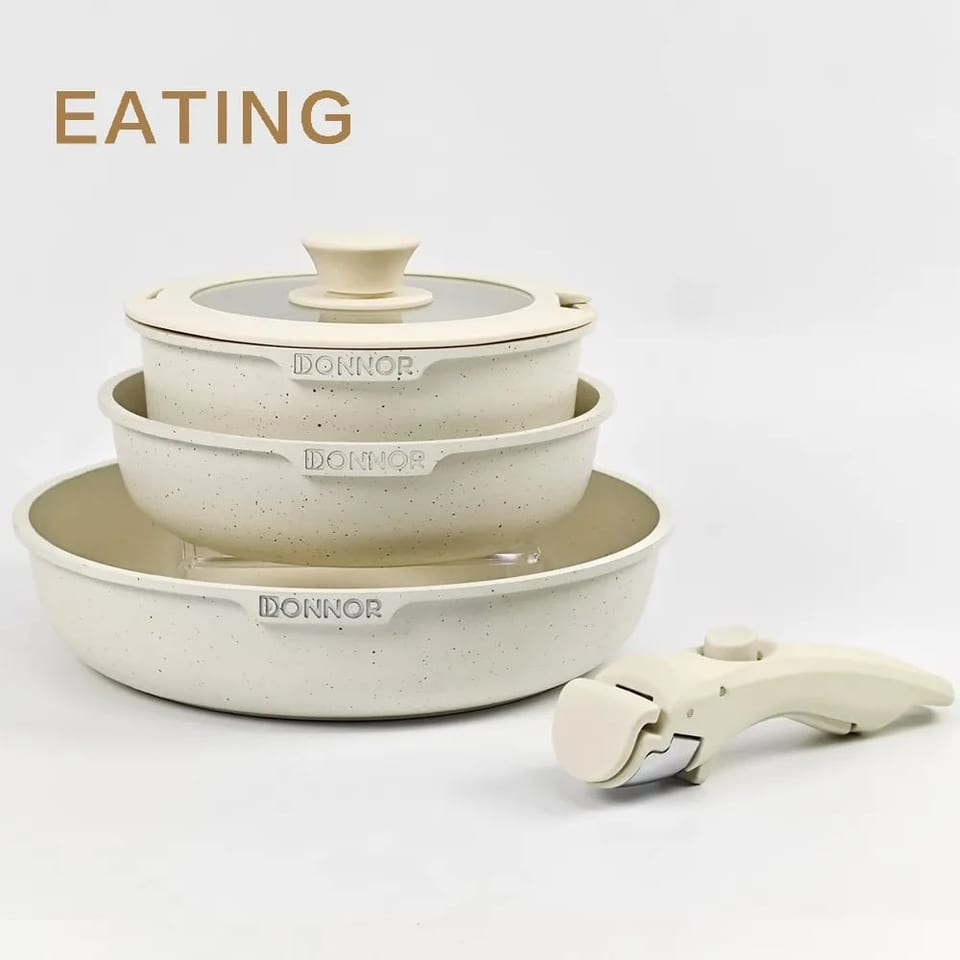 USA Wearhouse Delivery in 6 Days Ceramic Coating 5pcs Cookware Sets Non Stick, product photo