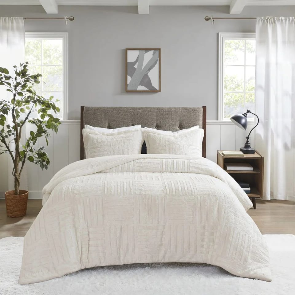 Eco-friendly Geometric Thick Protective Warm Winter Bedding Sets Twin/Twin, product photo