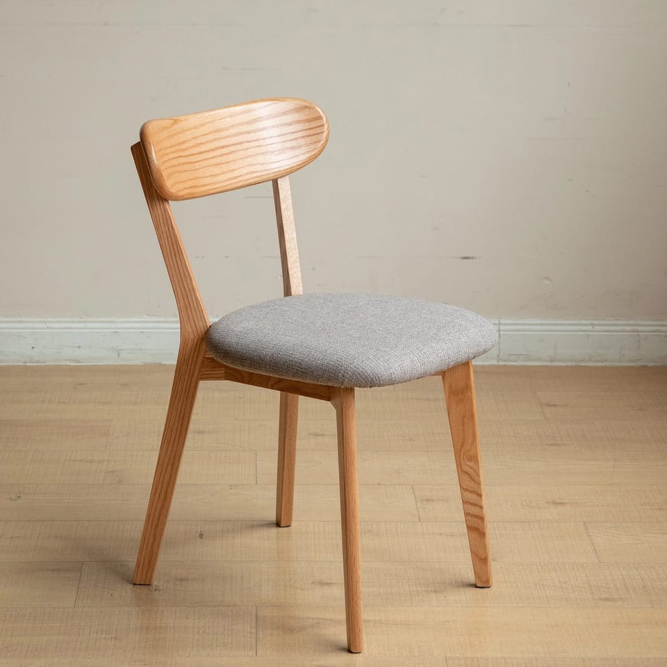 M Dining Chair Wooden Oak Natural Wood Chair Solid Table Wooden Living Room, product photo