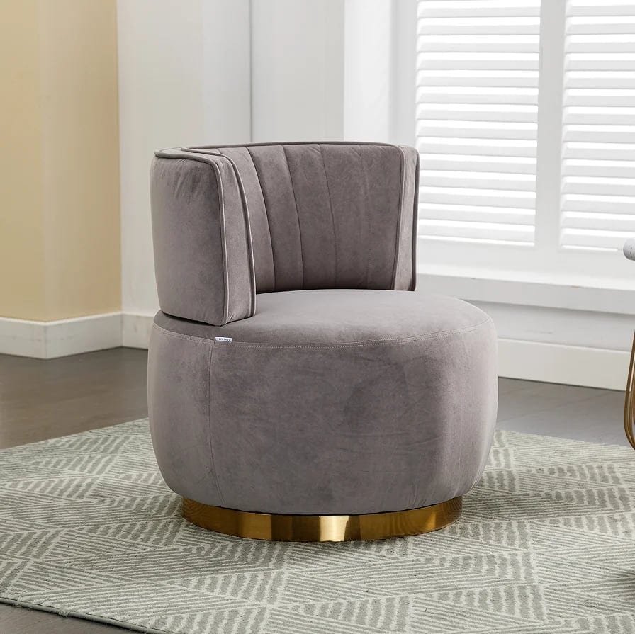 360 Degree Swivel Cuddle Barrel Sofa Chairs, Round Armchairs with Wide, product photo