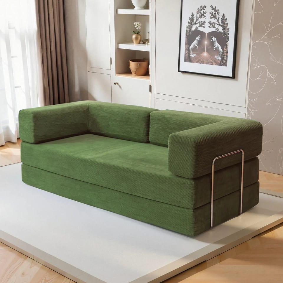 Foldable Vacuum Compressed Sofa Bed Multi-Purpose Convertible Couch Compact, product photo