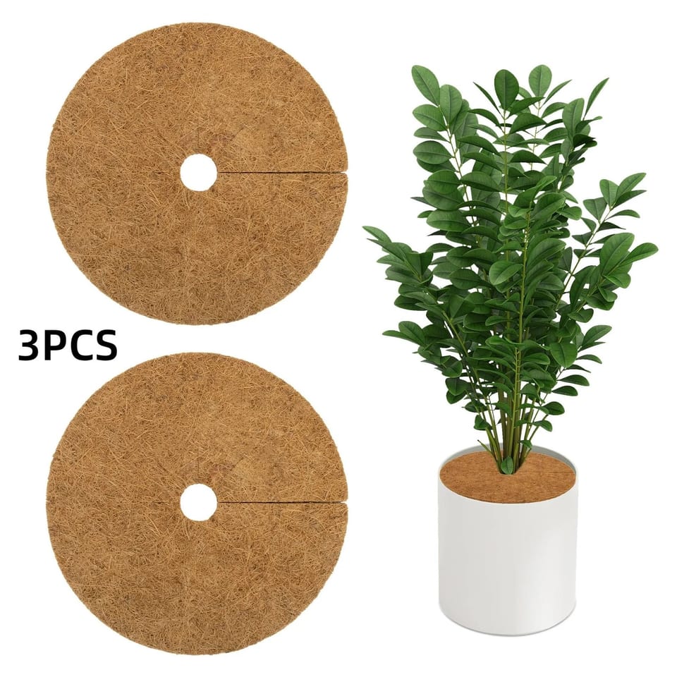 Coconut Fibers Plant Protector Mat,Tree Mulch Ring 14 Inch Natural Coconut, product photo