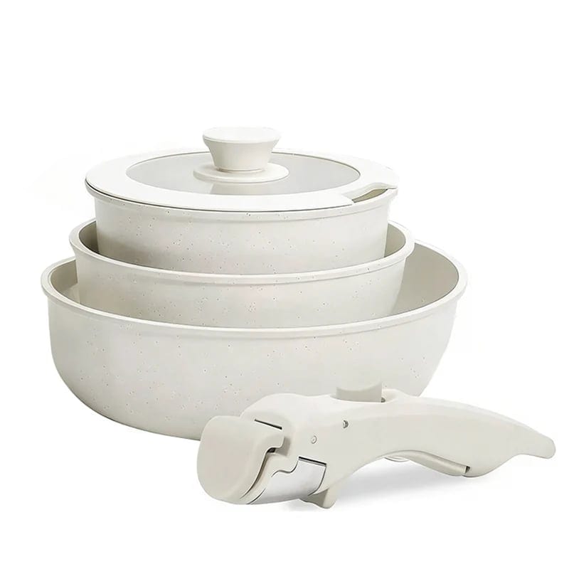 Nonstick Cookware Set with Detachable Handle Pots and Pans Induction Compatible, product photo