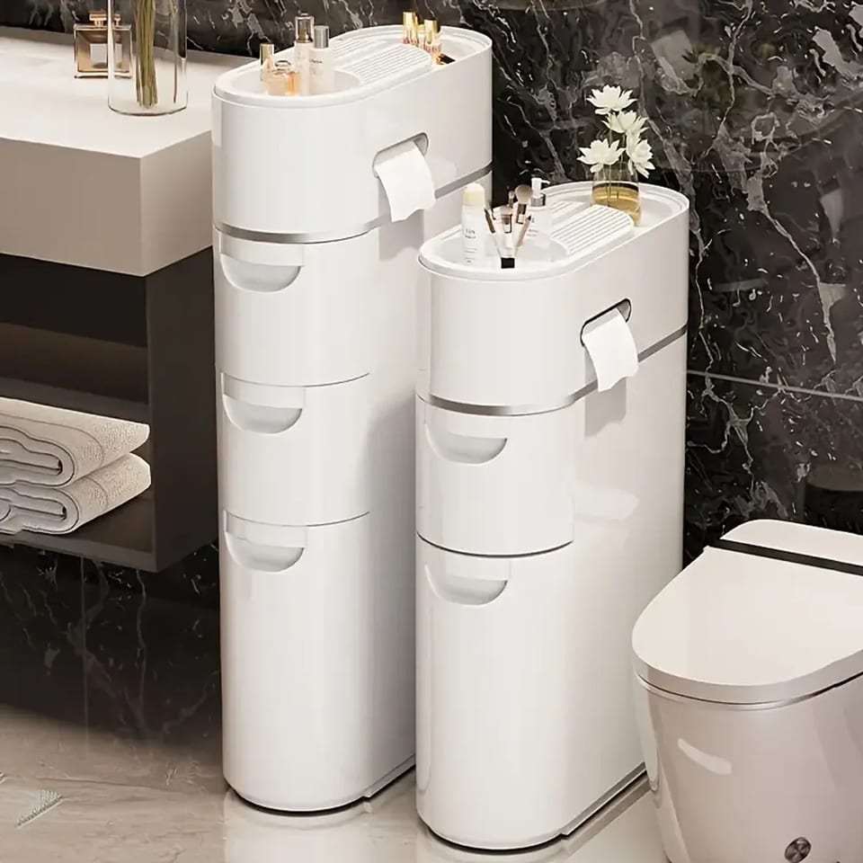 US Local Stock Slim Bathroom Gap Storage Cabinet Multi Layer Plastic Drawer, product photo