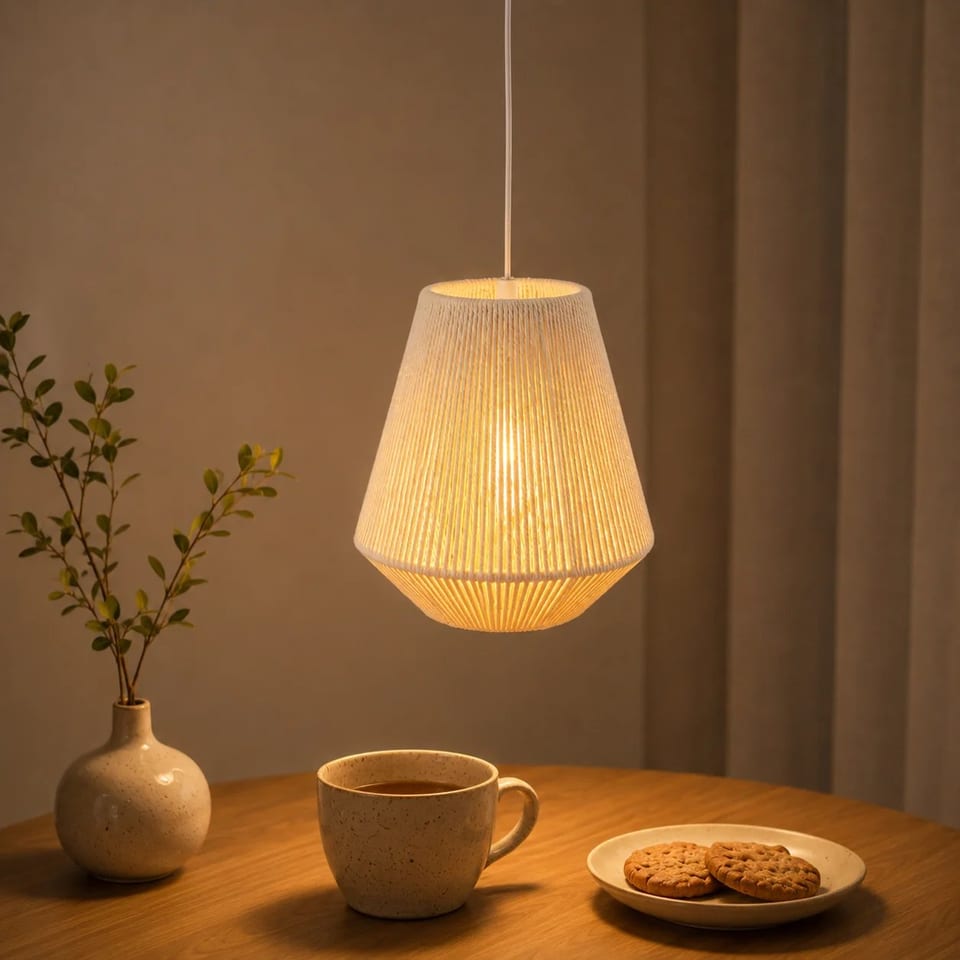 Boho Style Portable Hanging Lamp Battery Operated Pendant With Remote Control, product photo