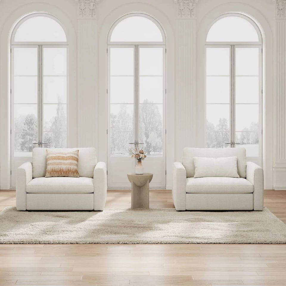Modern Modular Sectional Sofa Set DIY Chenille Fabric Cloud Couch Living Room, product photo