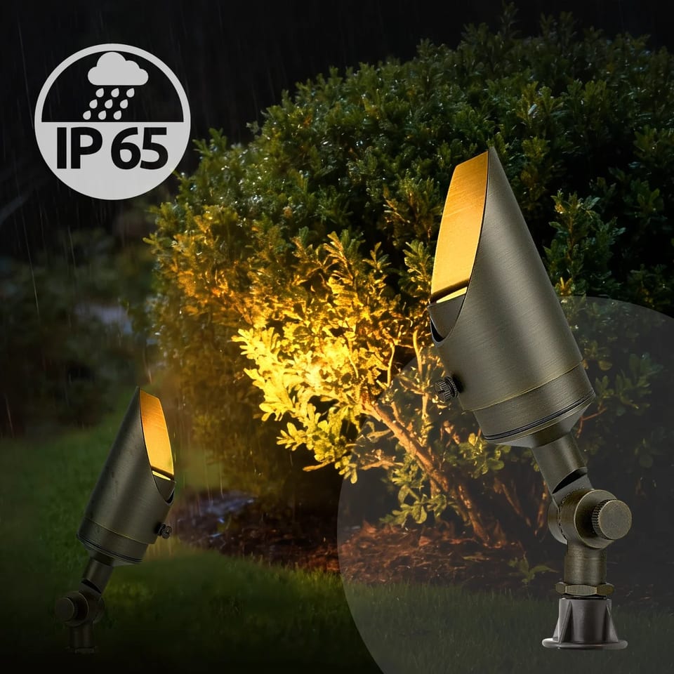 Die-Cast Brass LT2106 Low Voltage 12V 50W Max Landscape Lighting Accent/Spot, product photo