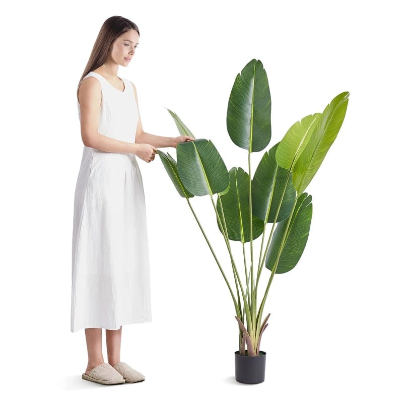 Artificial Birds Of Paradise Tree, 5 FT Tall Faux Plant, PE Material & Anti-Tip, product photo
