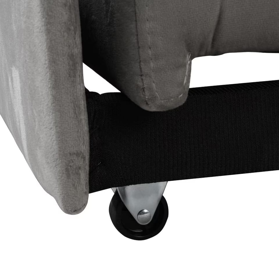 Folding Ottoman Sofa Bed Gray, product photo