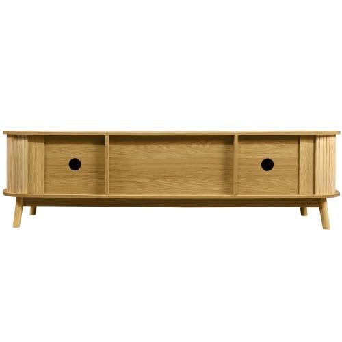 Rattan TV Stand For TVs Up To 75'', Modern Farmhouse Media Console, product photo