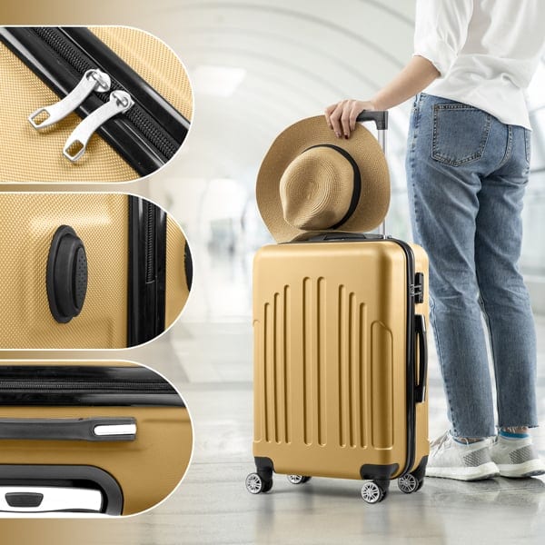 Vertical Striped Four In One Suitcase, product photo