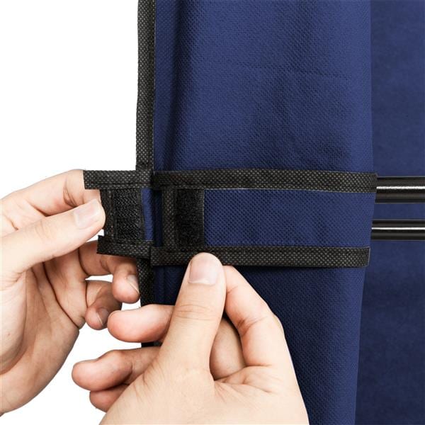 Non Woven Wardrobe With 4 Layers And 8 Grids In Navy Blue, product photo