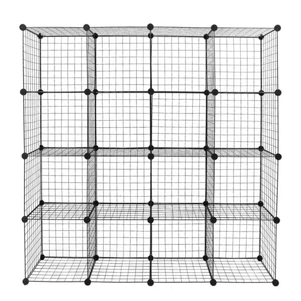 16 Grid Iron Mesh Material Storage Rack, product photo