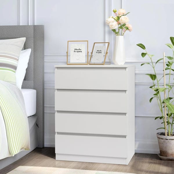 4-drawer Cabinet Without Handles, White, product photo