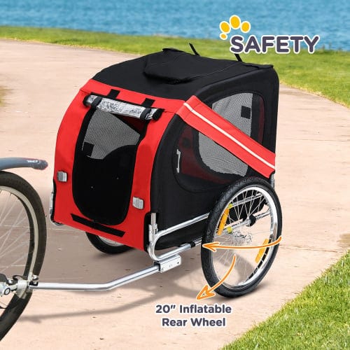 Aosom Dog Bike Trailer Pet Cart Bicycle Wagon Cargo Carrier Attachment For, product photo