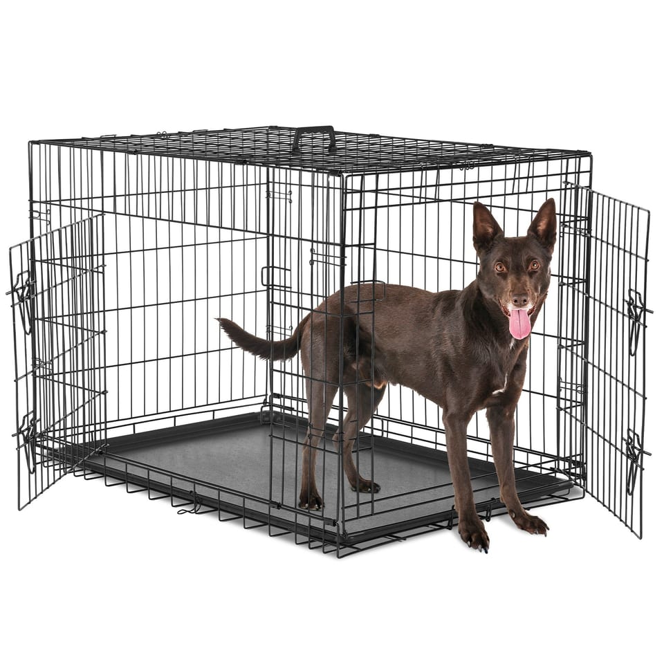 A Dog Cage With Two Doors, product photo