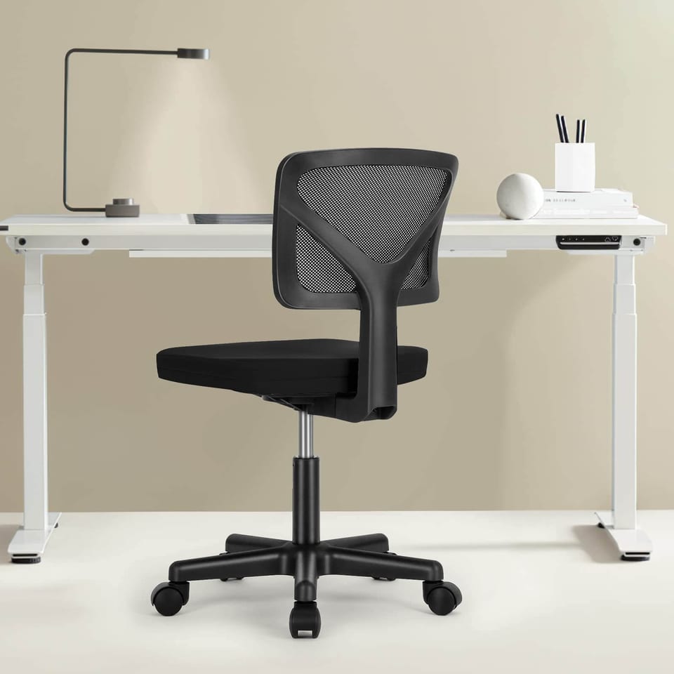 Low Back Mesh Armless Office Chair, product photo