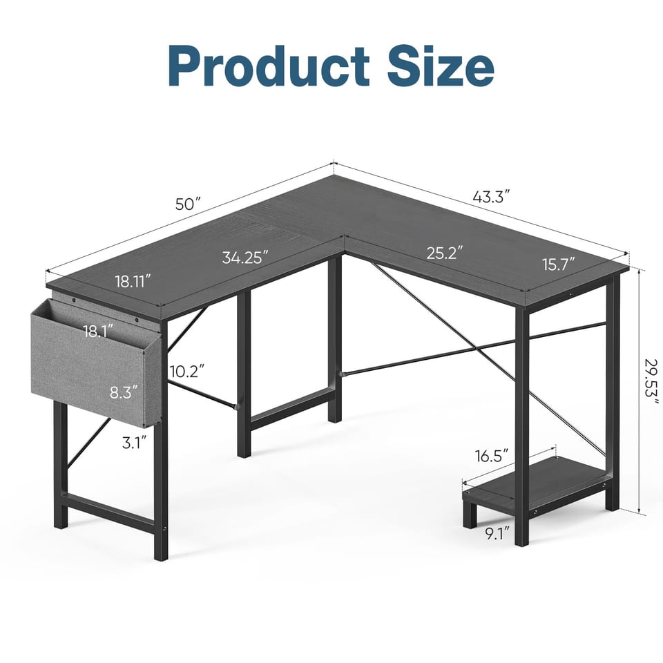L-shaped Computer Desk, product photo