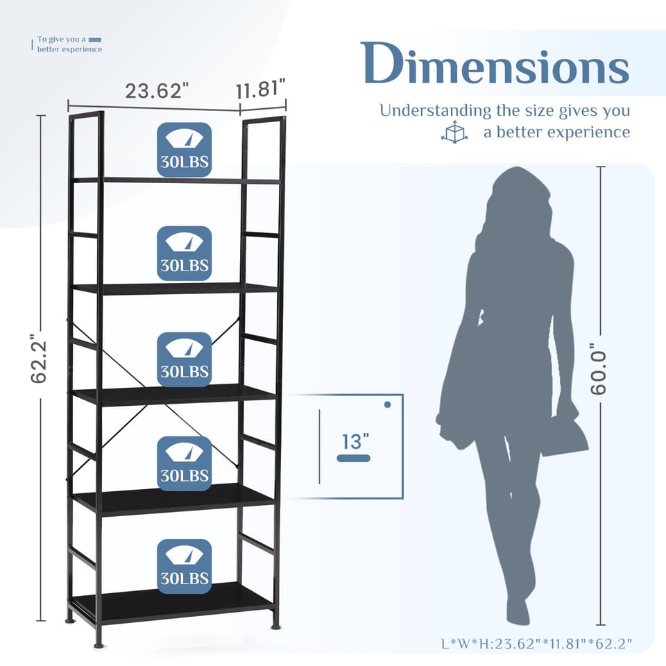 5-storey Bookshelf, product photo