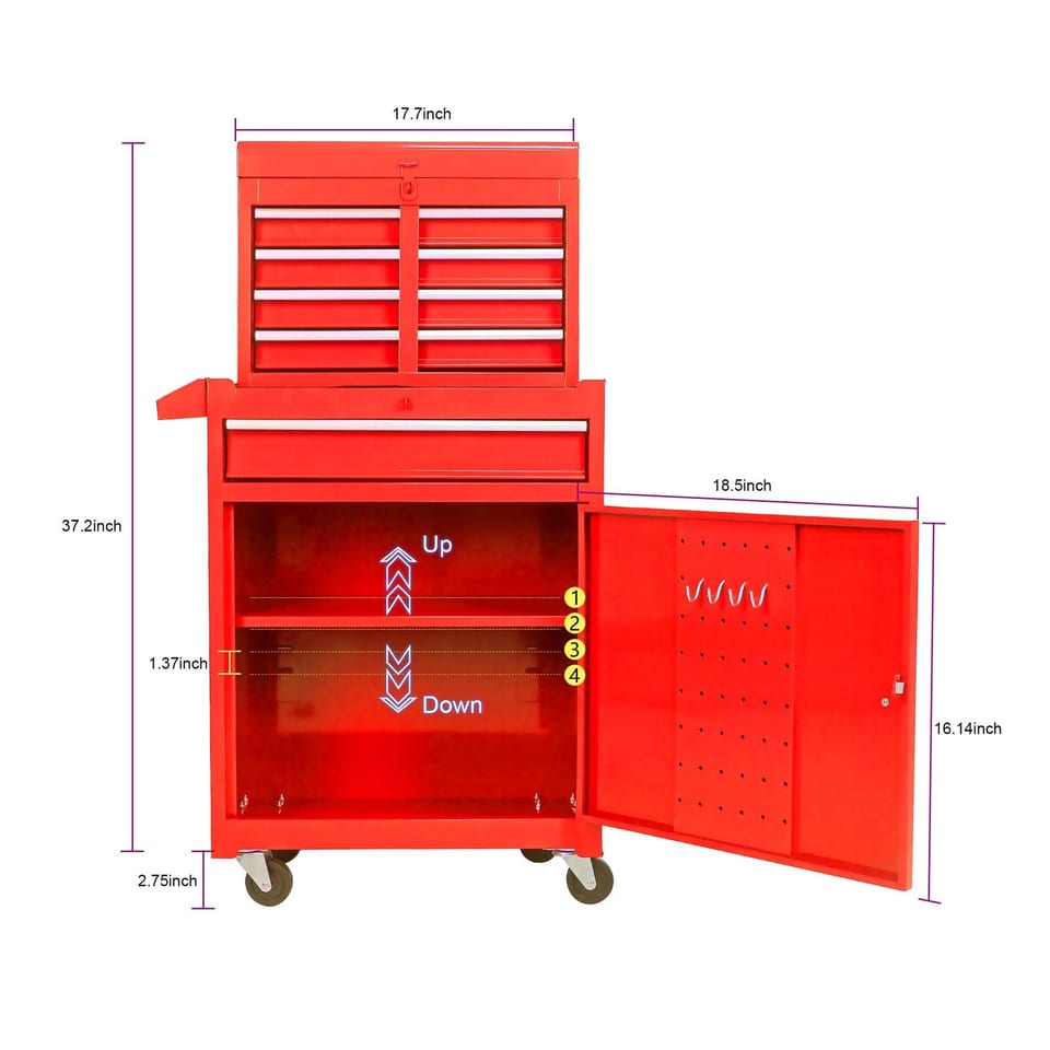 Removable 5-drawer Tool Box, product photo