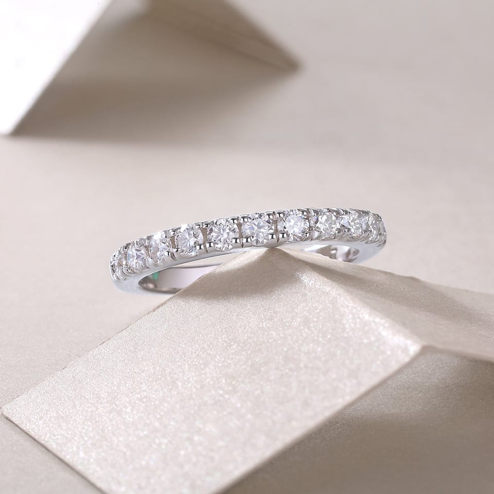 1Parallel World Diamond Ring Luxury Fashion Set Moissanite Silver Ring Prohibit, product photo
