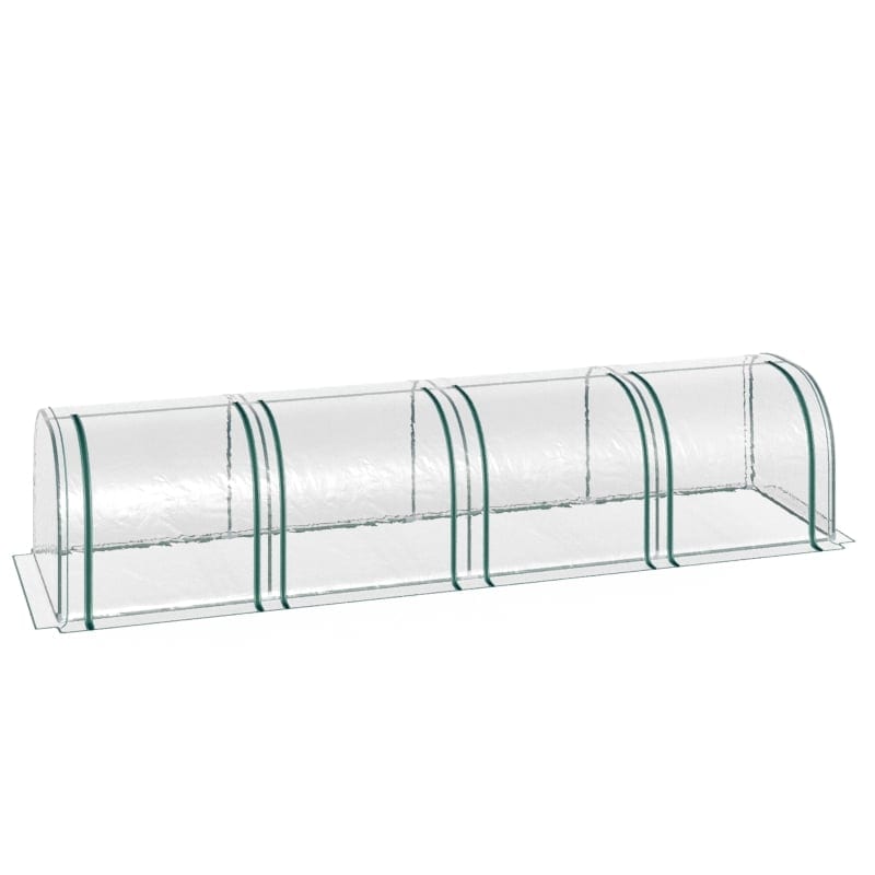 Portable Tunneled Greenhouse With 4 Zippered Doors, Water UV Fighting PVC Cover, product photo