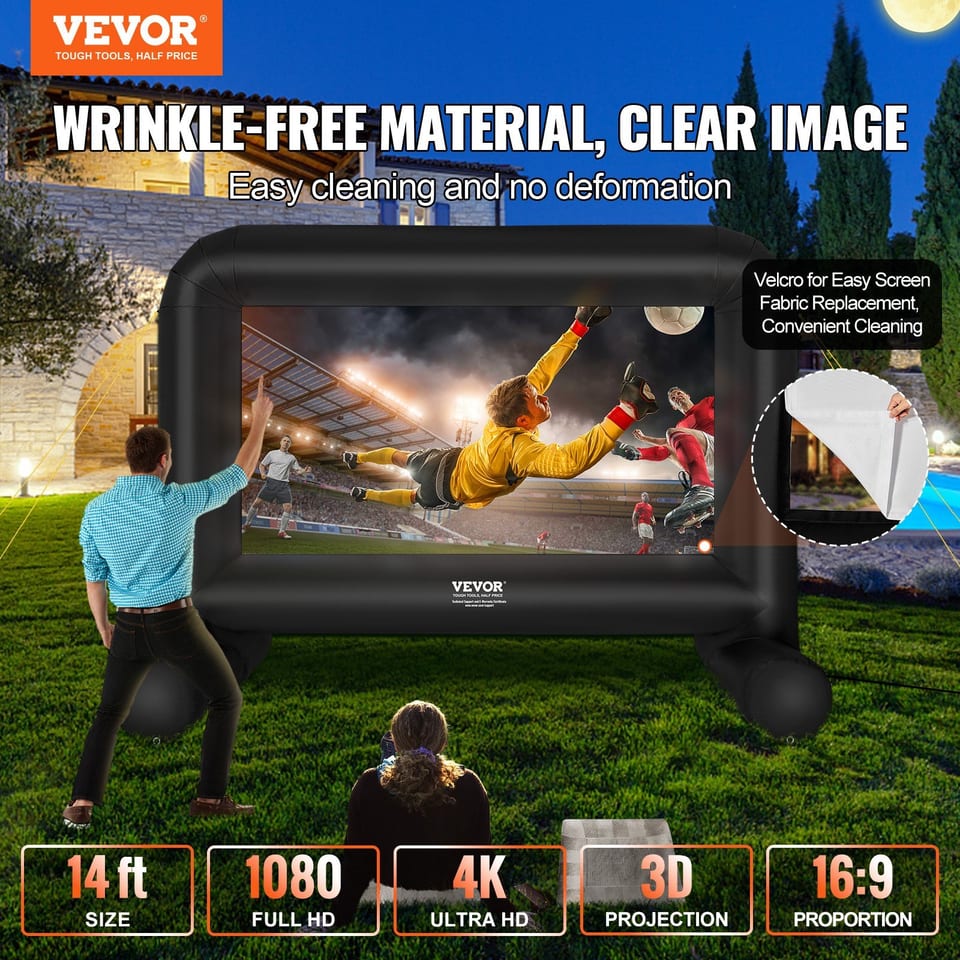 VEVOR Inflatable Movie Screen, 14 FT 168inch Inflatable Projector Screen For, product photo