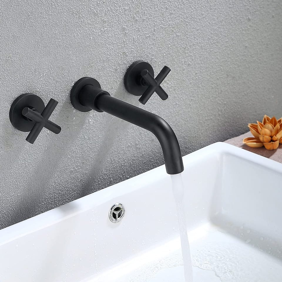 Bathroom Faucets, Wall-mounted Bathroom Sink Faucets, product photo