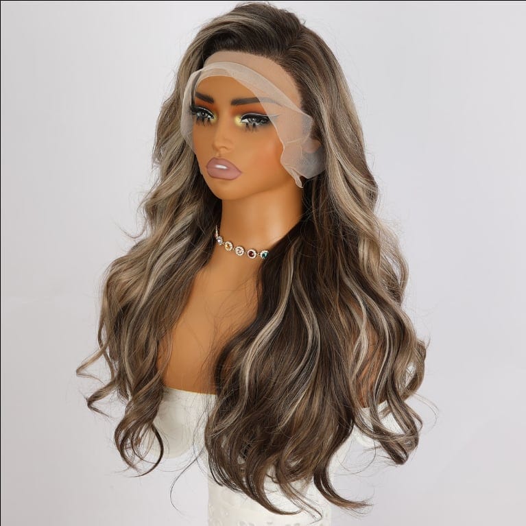 Synthetic Hair Wigs Highlight Wear Go Wigs For Black Women Glueless Wigs, product photo