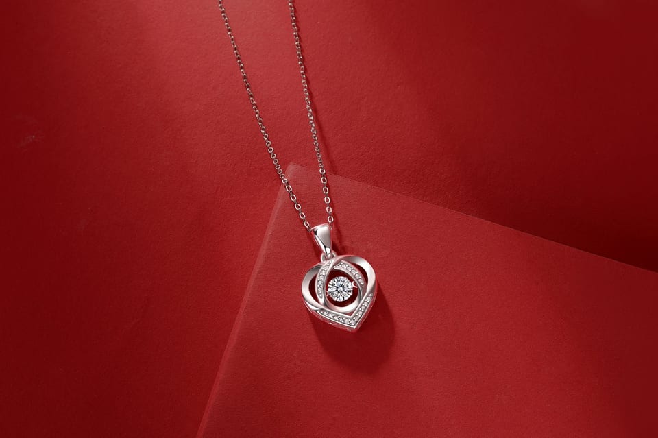 1With You In My Heart - A Fashionable And Trendy Jewelry Necklace Pendant Set, product photo