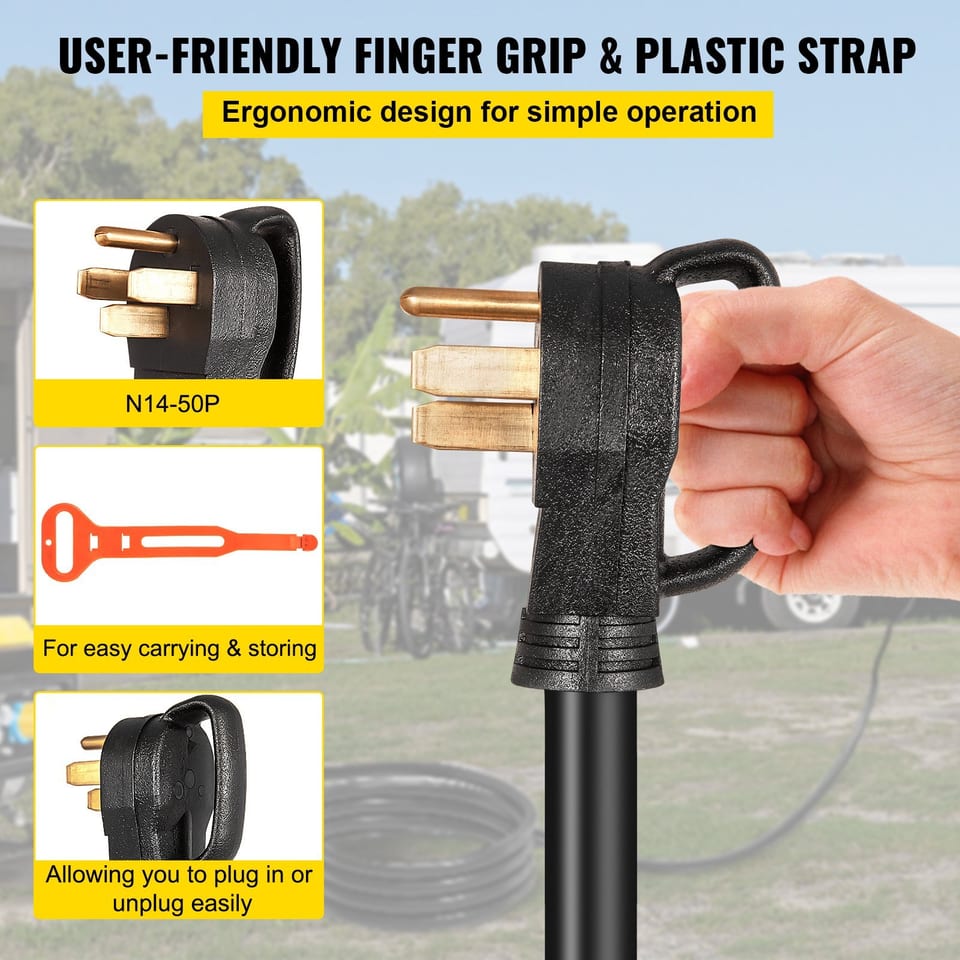 Generator Cord 125V 250V Generator Power Cord N14-50P & SS2-50R CS6364 Twist, product photo