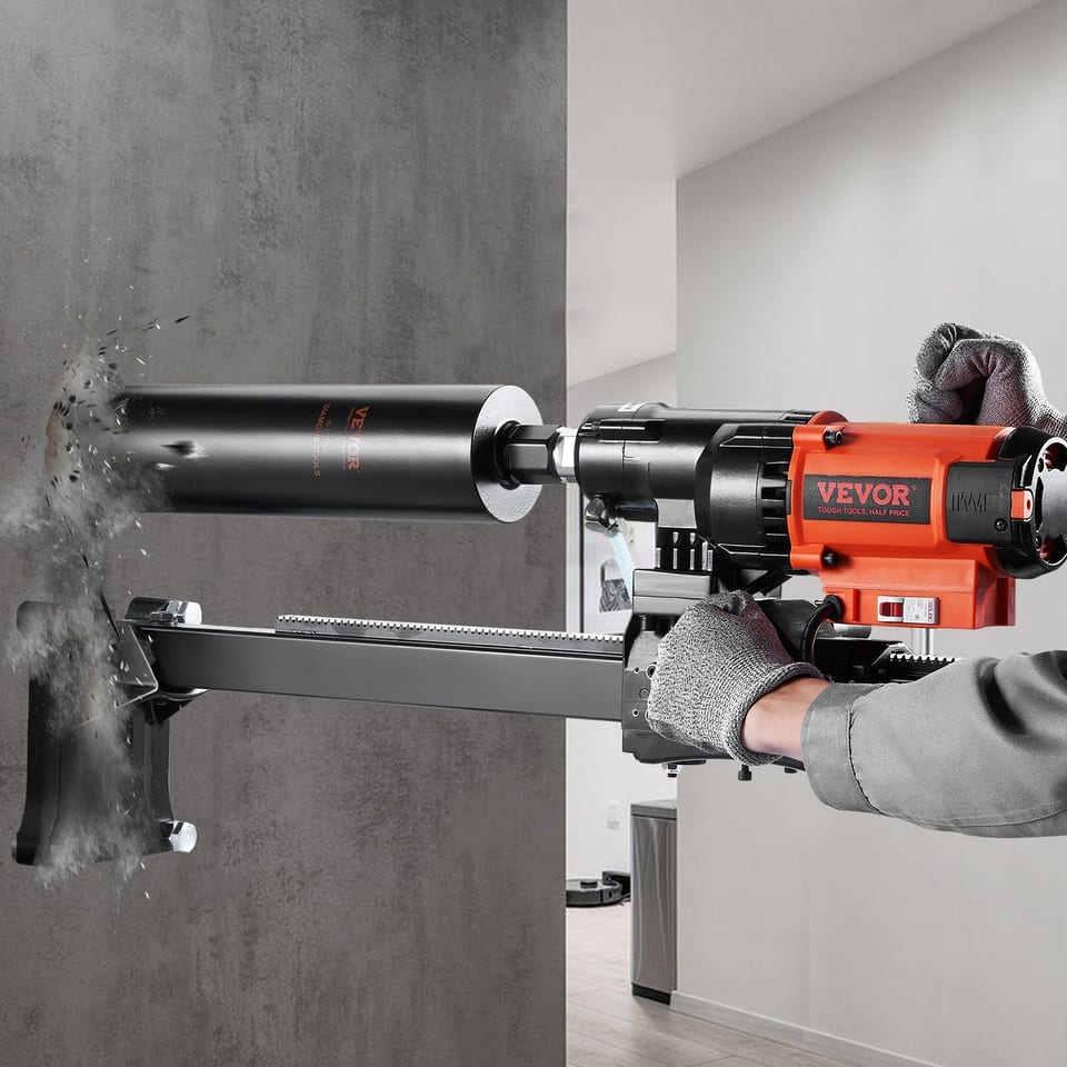 Diamond Core Drilling Machine, 8in Wet&Dry Concrete Core Drill Rig With Stand, product photo