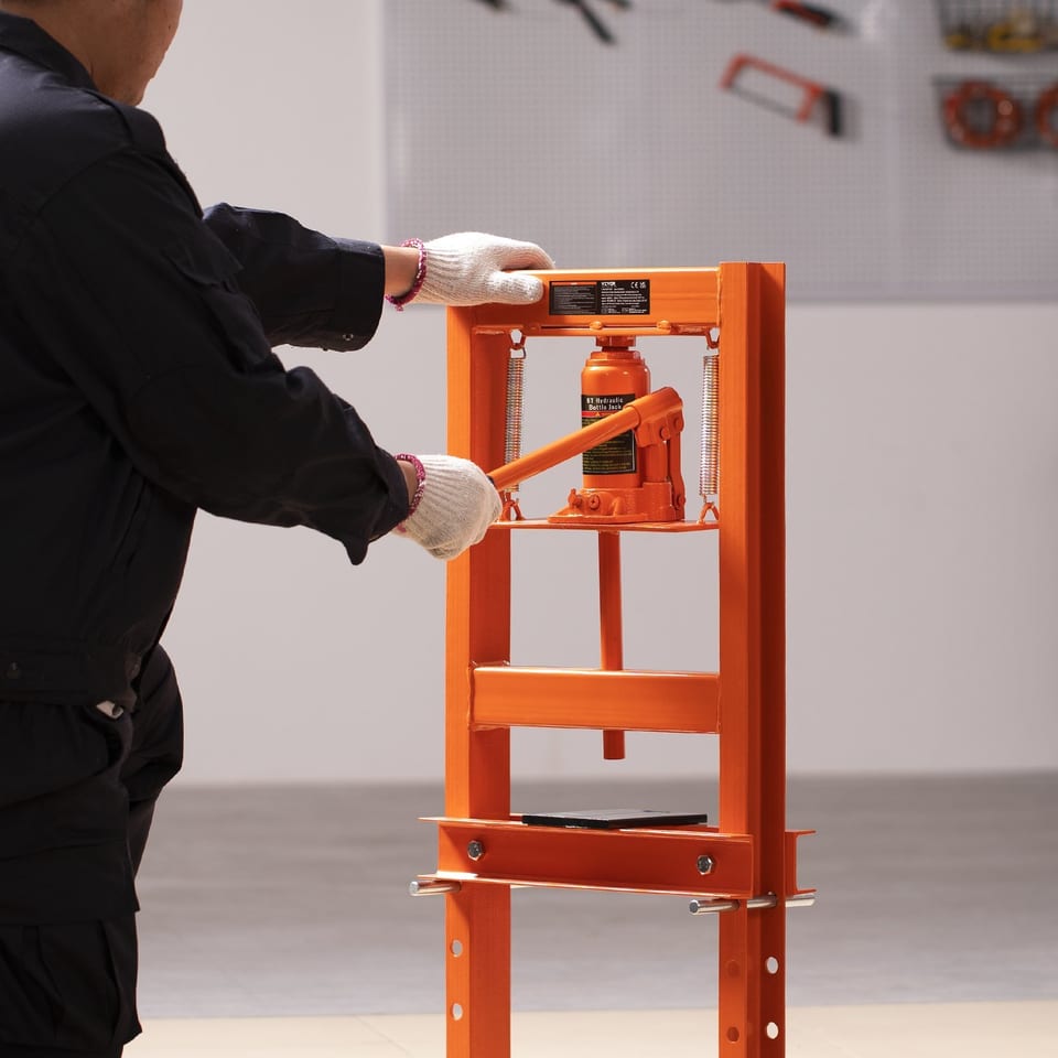 Hydraulic Shop Press, 6 Ton H-Frame Hydraulic GarageShop Floor Press, product photo