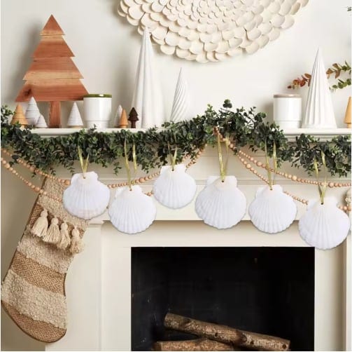 Seashells For Crafting Christmas Ornaments 24pcs 2-3 Inch Hanging Sea Shells, product photo