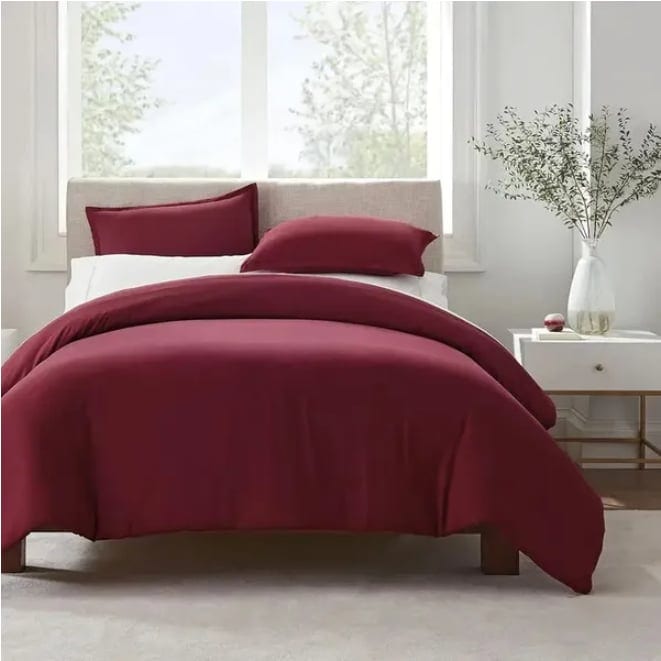 Serta Simply Clean Solid Duvet Cover Twin, product photo