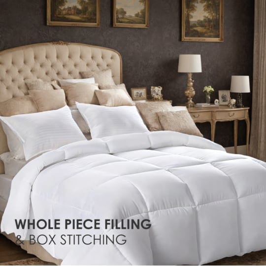 Polyester Brushed Single Quilt With Microfiber Filling, Down Alternative, product photo