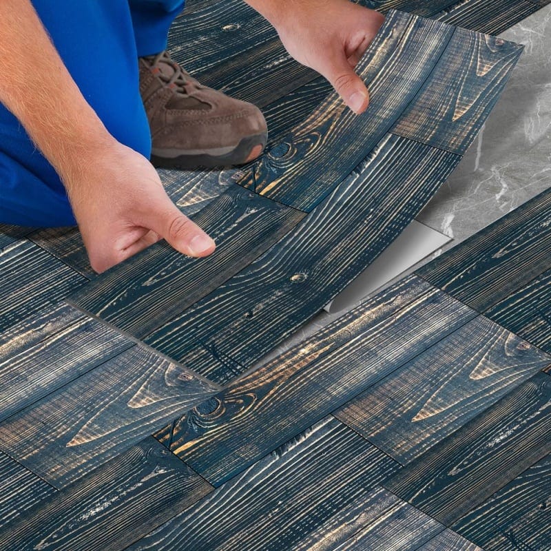 Peel And Stick PVC Flooring, Wood Grain Floor Stickers, Self-adhesive, product photo