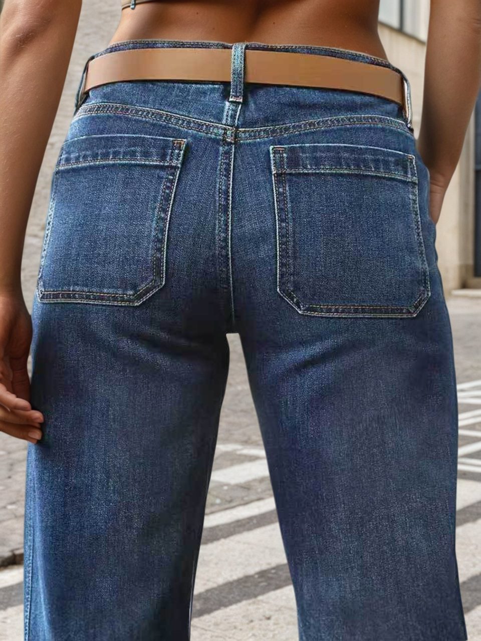 New Women’s Wide Leg Jeans, Autumn And Winter Outfits, Straight Leg Jeans, Mid, product photo