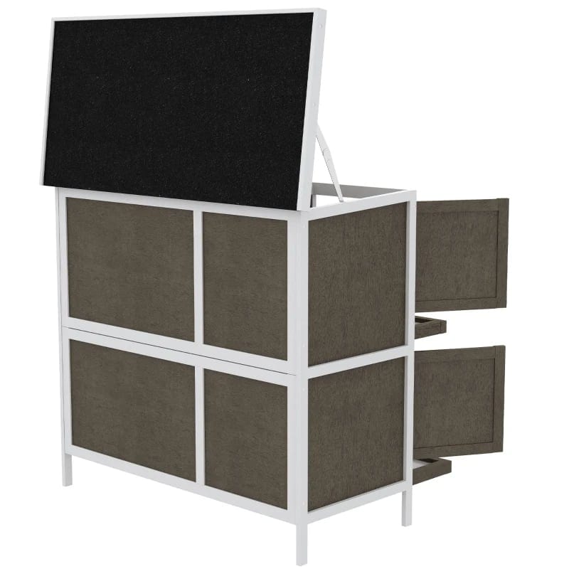 PawHut Wooden Bunny Hutch With Ramp, Indoor Outdoor, Brown, product photo