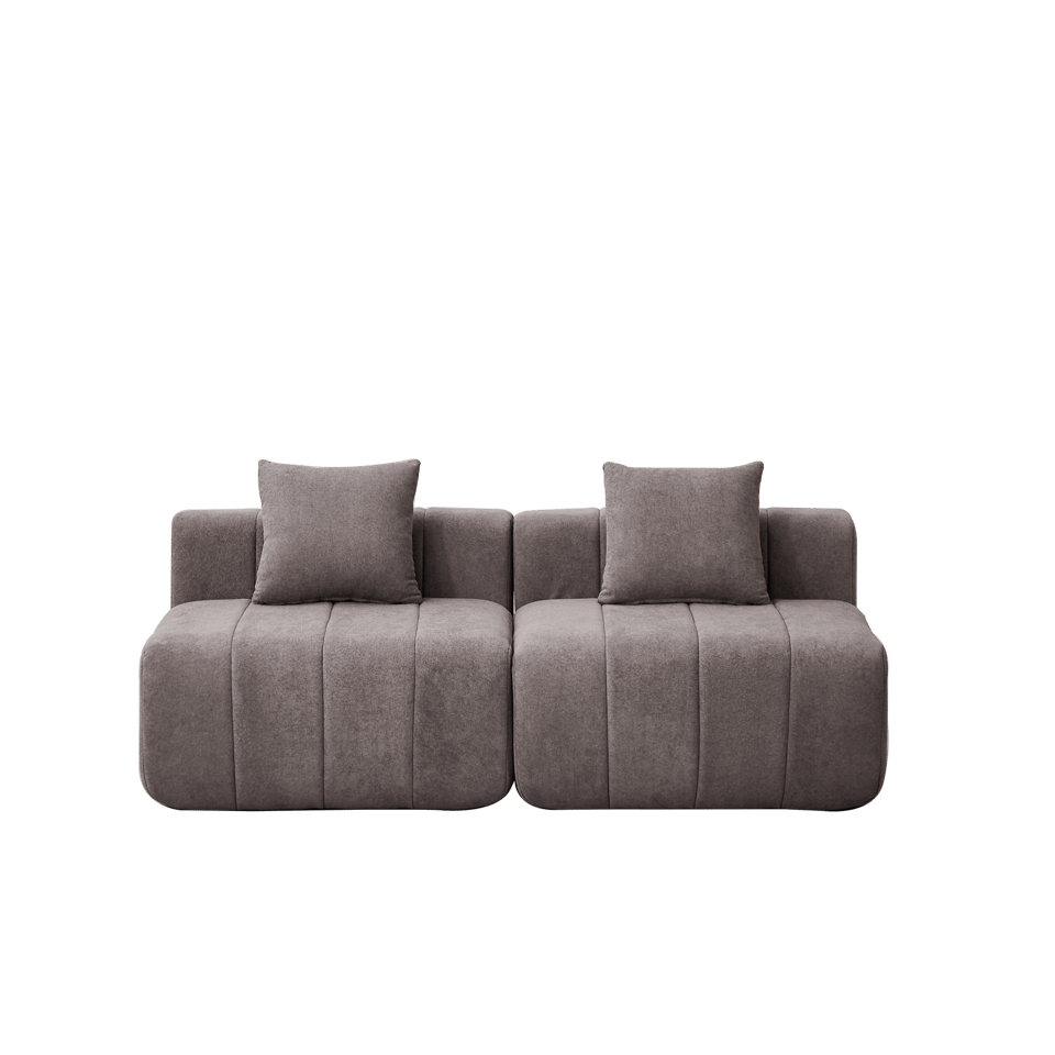 Chenille Sectional Sofa With 2 Pillows,Symmetrical Modular Sofa Sectional For, product photo
