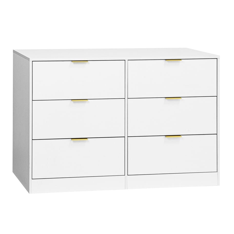 Simply Modern 6-Drawer Dresser, Chest Of Drawers For Bedroom, Living Room, product photo