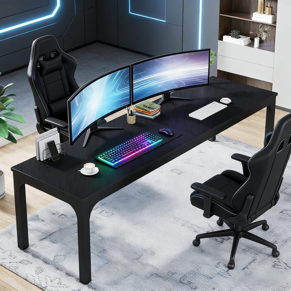 Dual Person Office Table,Computer Desk, Rectangle Executive Desk, product photo